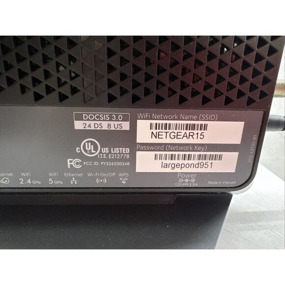 NETGEAR C7000v2 Nighthawk AC1900 Smart Wi-Fi Router Docsis Cable Modem WORKING - Picture 16 of 16